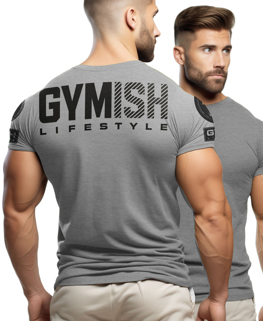 091. Gymish Lifestyle Motivational Gym Shirt (Back)