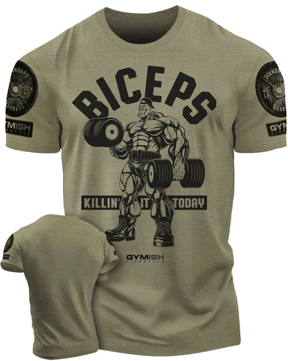 032. BICEPS Killin' It Workout T-Shirt