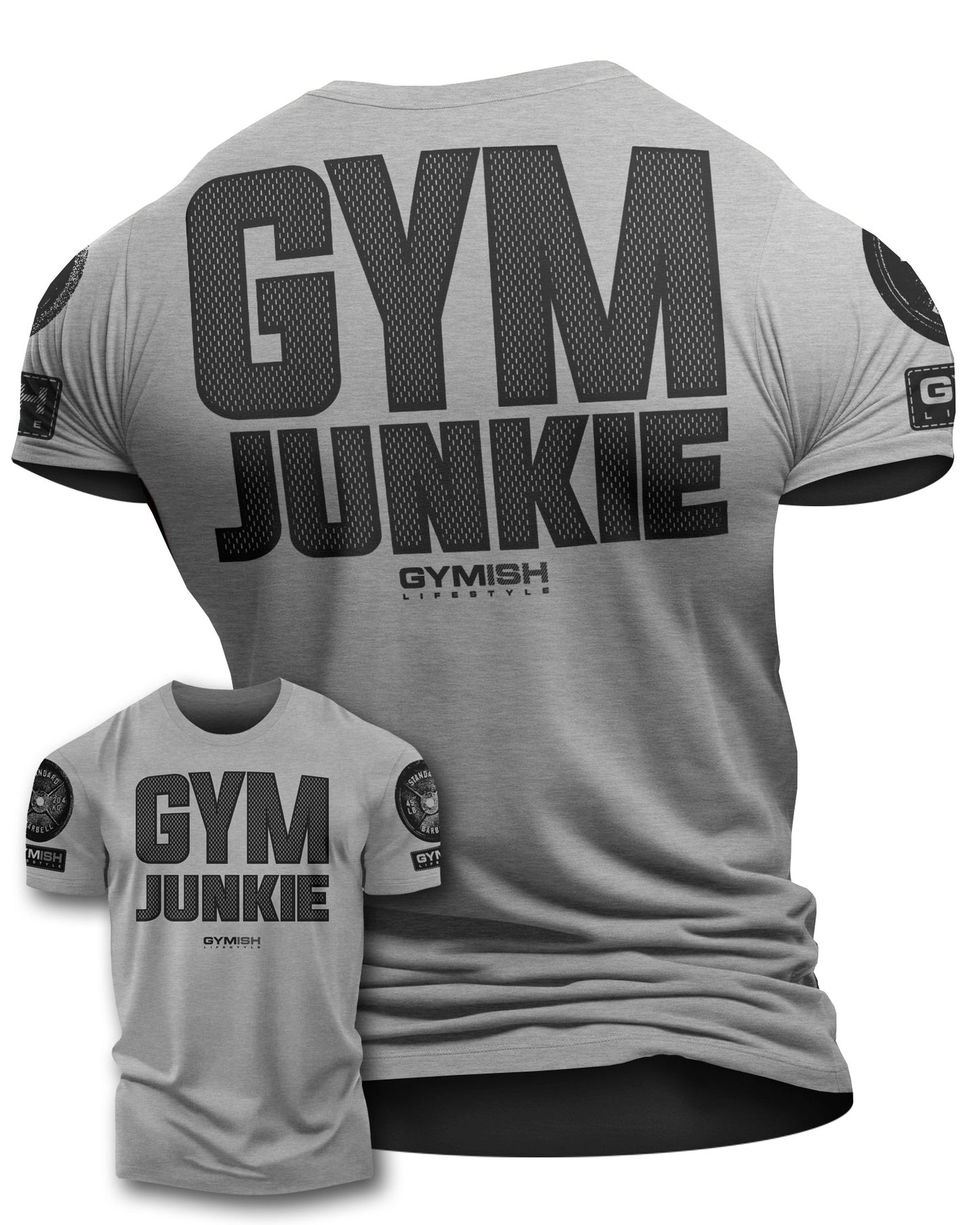 GYMISH Gym Junkie Back Design Workout T-Shirt for Men