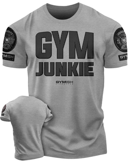 GYMISH Gym Junkie Funny Workout T-Shirt for Men