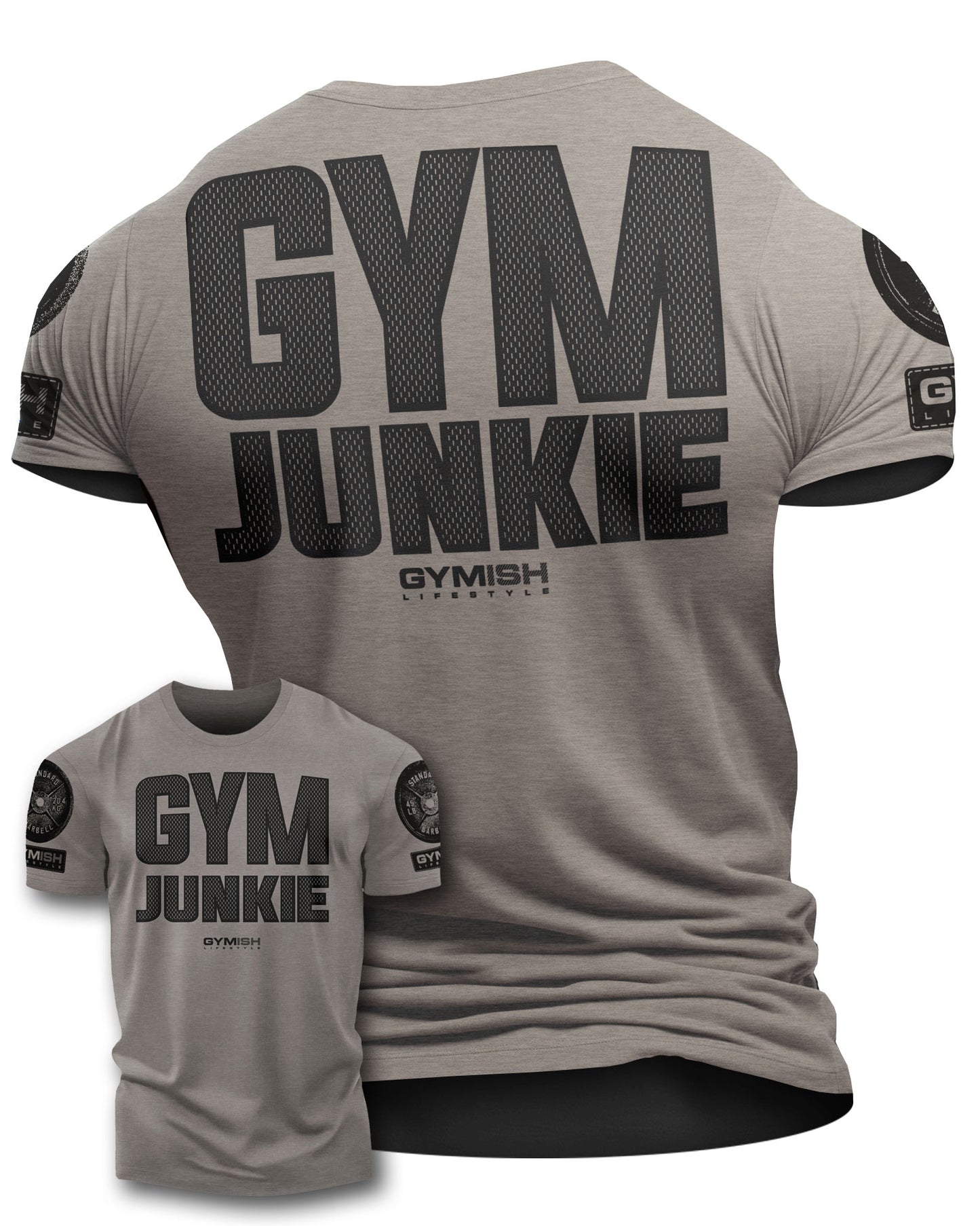 GYMISH Gym Junkie Back Design Workout T-Shirt for Men