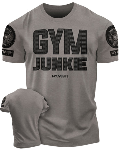 GYMISH Gym Junkie Funny Workout T-Shirt for Men