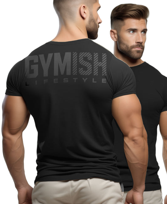 091. Gymish Lifestyle Back design Funny Workout Gym T-Shirt for Men T-Shirt GYMISH LIFESTYLE