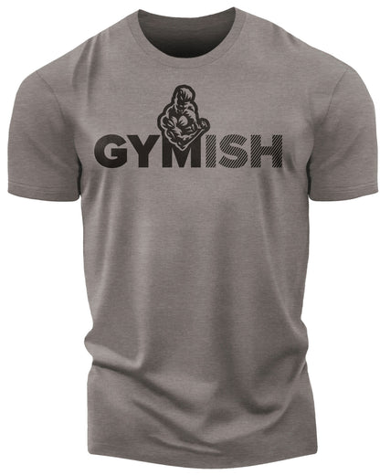 Gymish Brand Motivational Workout Gym T-Shirt for Men Warm Grey T-Shirt GYMISH LIFESTYLE