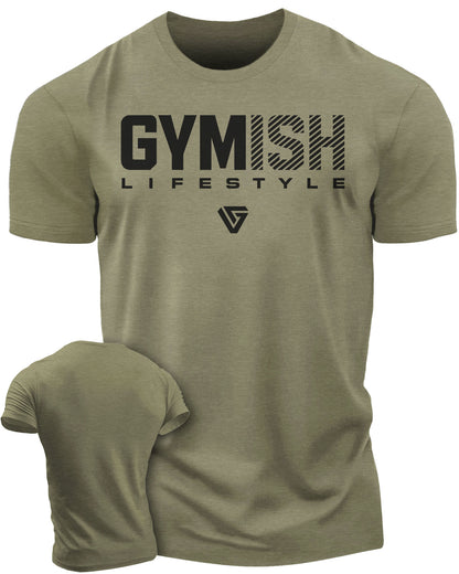 047. Gymish Lifestyle Funny Motivational Workout Gym T-Shirt for Men