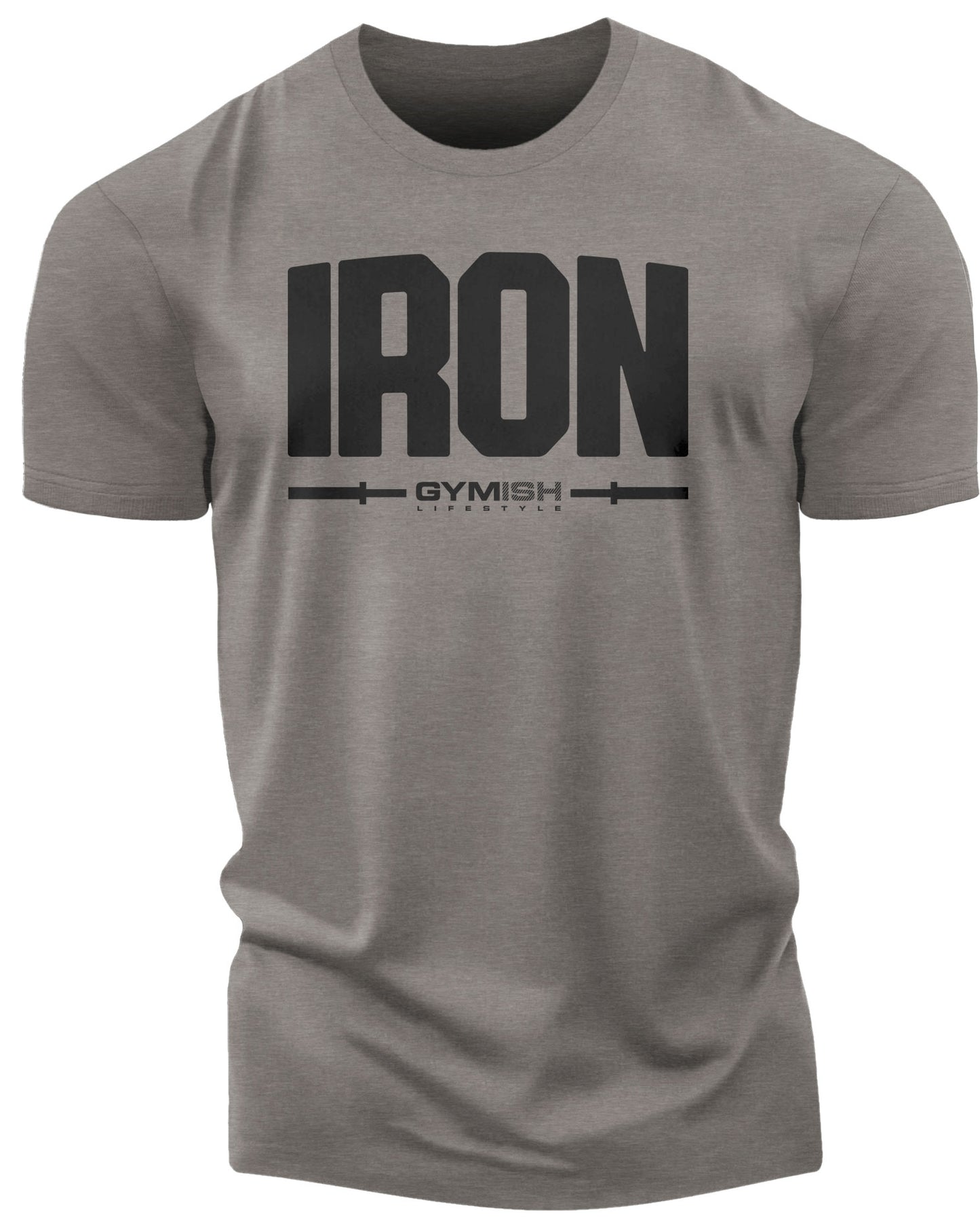 136. Iron Funny Motivational Workout Gym T-Shirt for Men T-Shirt Warm Grey T-Shirt GYMISH LIFESTYLE