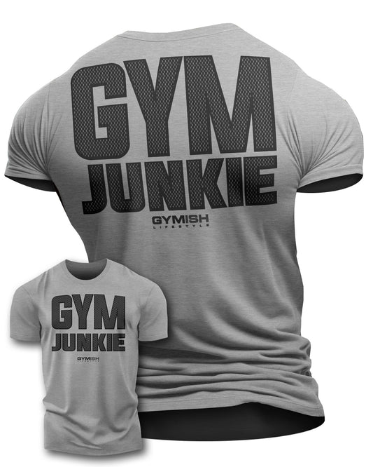 GYMISH Gym Junkie Back Design Workout T-Shirt for Men