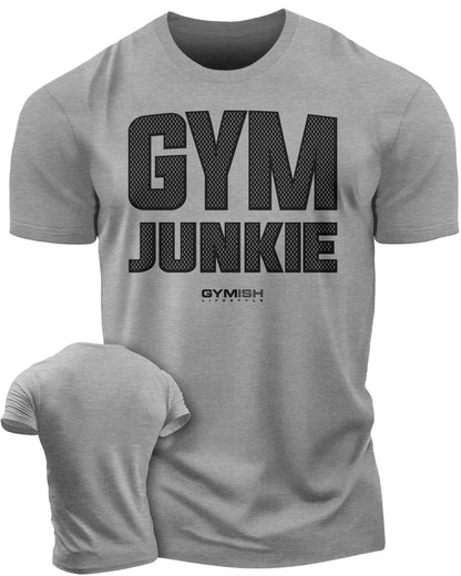 GYMISH Gym Junkie Funny Workout T-Shirt for Men