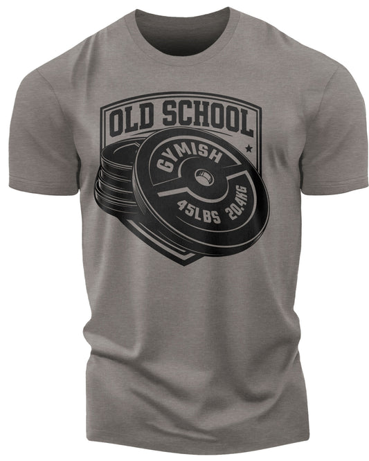 147. Old School Funny Motivational Workout Gym T-Shirt for Men T-Shirt Warm Grey T-Shirt GYMISH LIFESTYLE