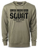 090. Created Equal Squat Funny Workout Hoodie for Men