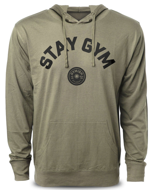 130. Stay Gym Funny Workout Hoodie for Men Hoodie Military Hoodie T-Shirt GYMISH LIFESTYLE