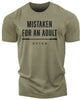 156. Mistaken Funny Motivational Workout Gym T-Shirt for Men