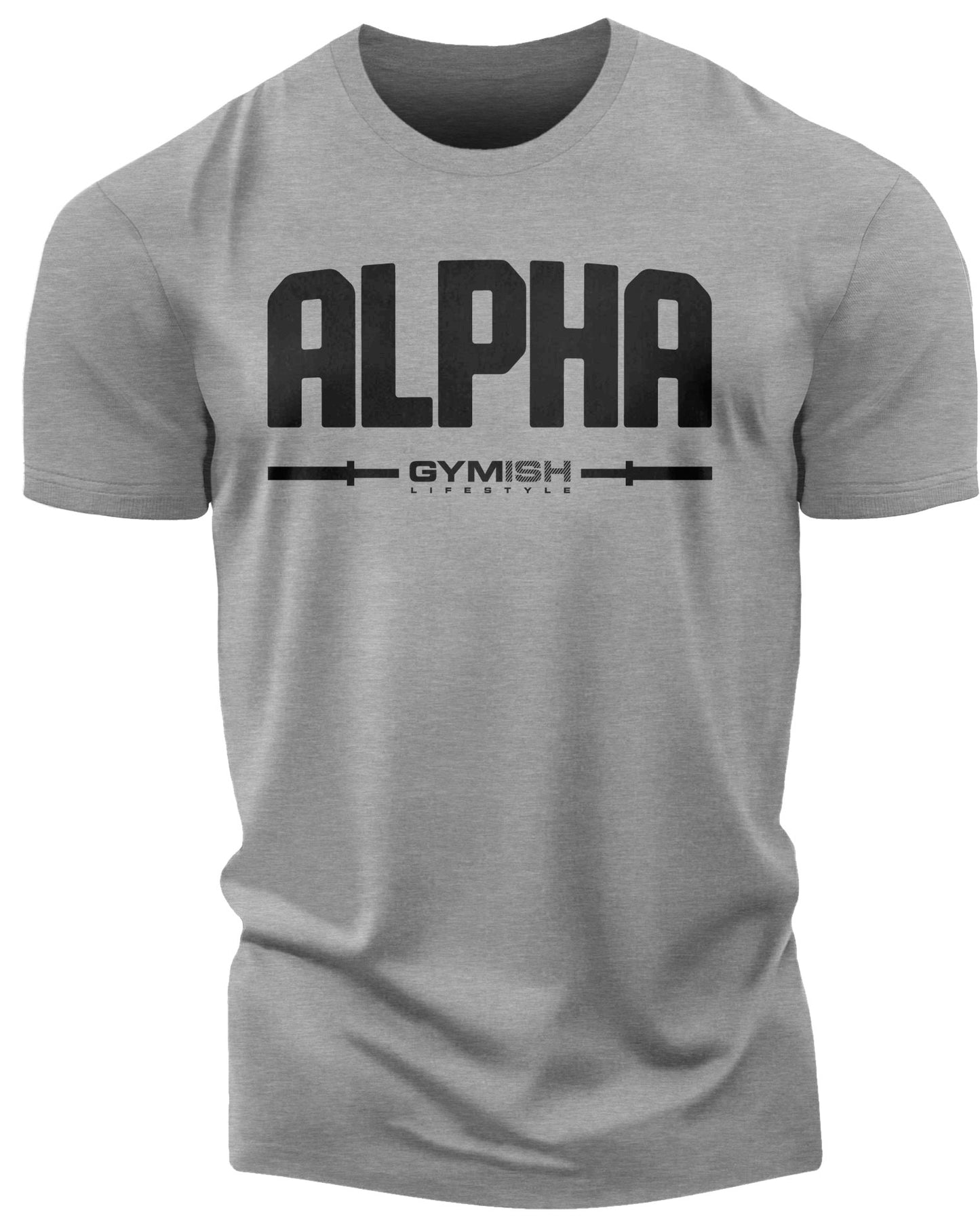 133. Alpha Funny Motivational Workout Gym T-Shirt for Men T-Shirt Heather Grey T-Shirt GYMISH LIFESTYLE