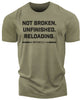 158. Not Broken Funny Motivational Workout Gym T-Shirt for Men