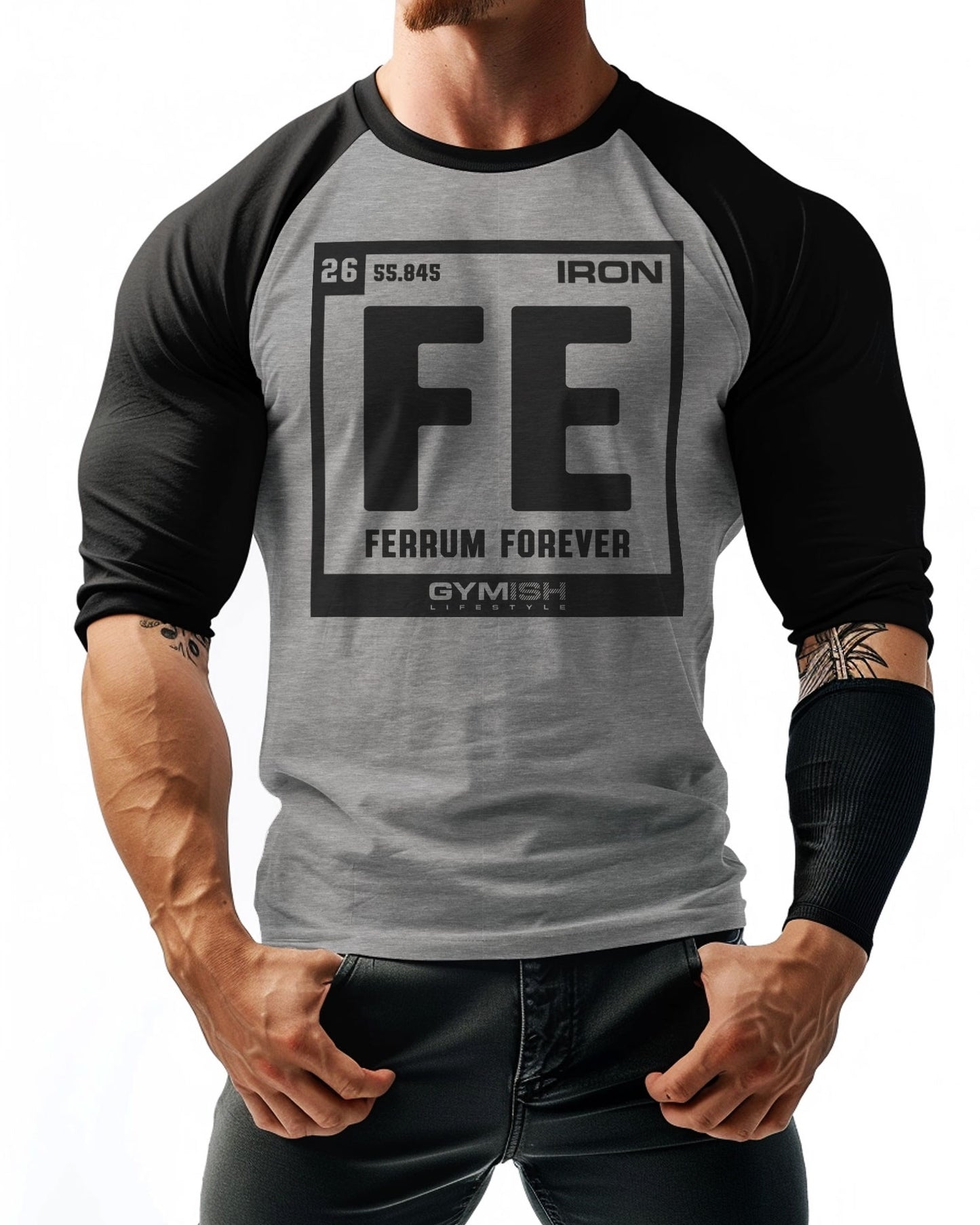 127. RAGLAN Ferrum Forever Funny Workout Gym T-Shirt for Men T-Shirt GYMISH LIFESTYLE
