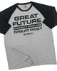 103. RAGLAN Great Future Funny Workout Gym T-Shirt for Men