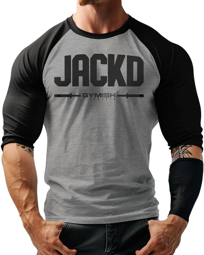 140. RAGLAN Jackd Funny Workout Gym T-Shirt for Men T-Shirt GYMISH LIFESTYLE