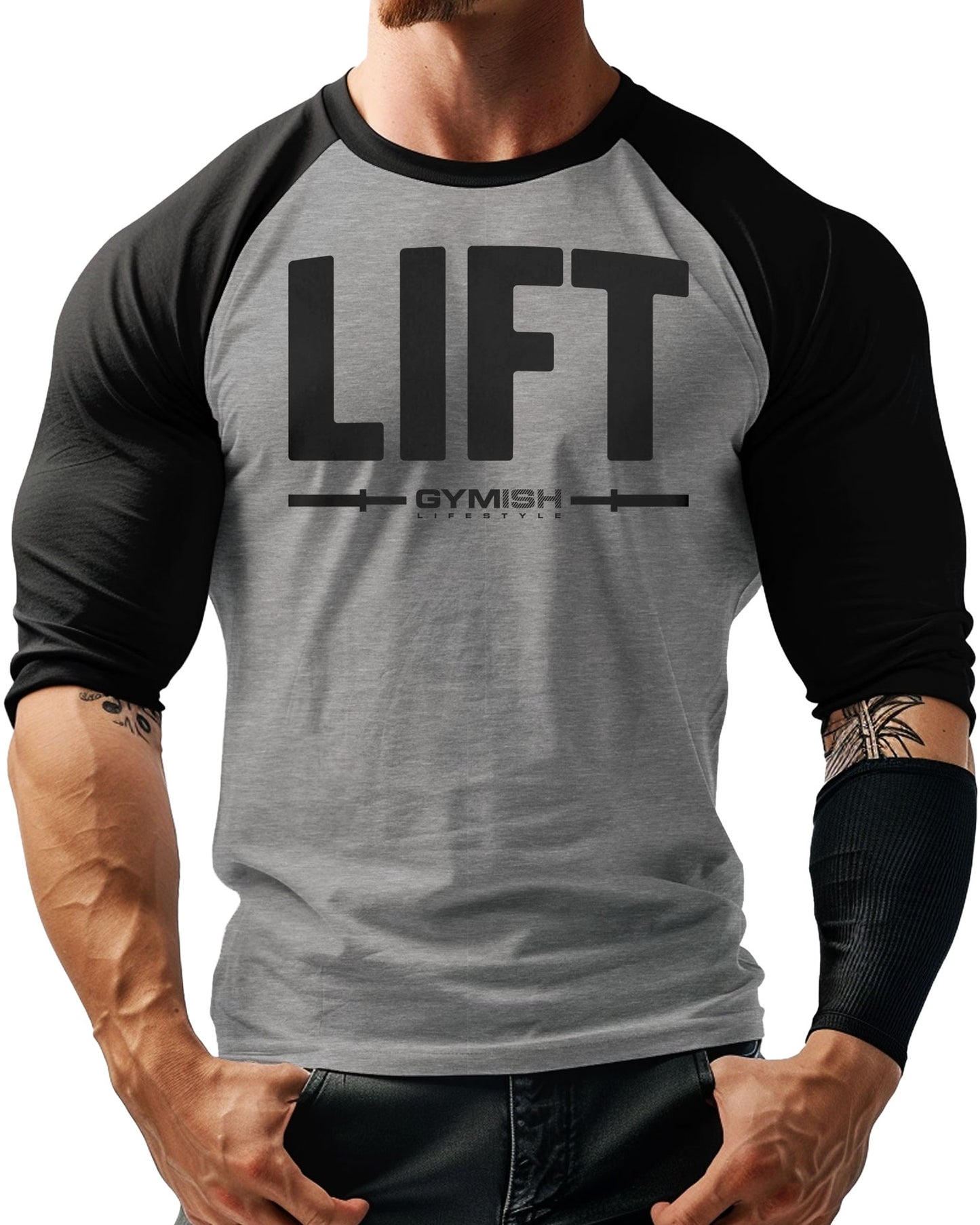 137. RAGLAN Lift Funny Workout Gym T-Shirt for Men T-Shirt GYMISH LIFESTYLE