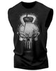 028. Gym Reaper Skull Funny Workout Muscle Tank Top for Men