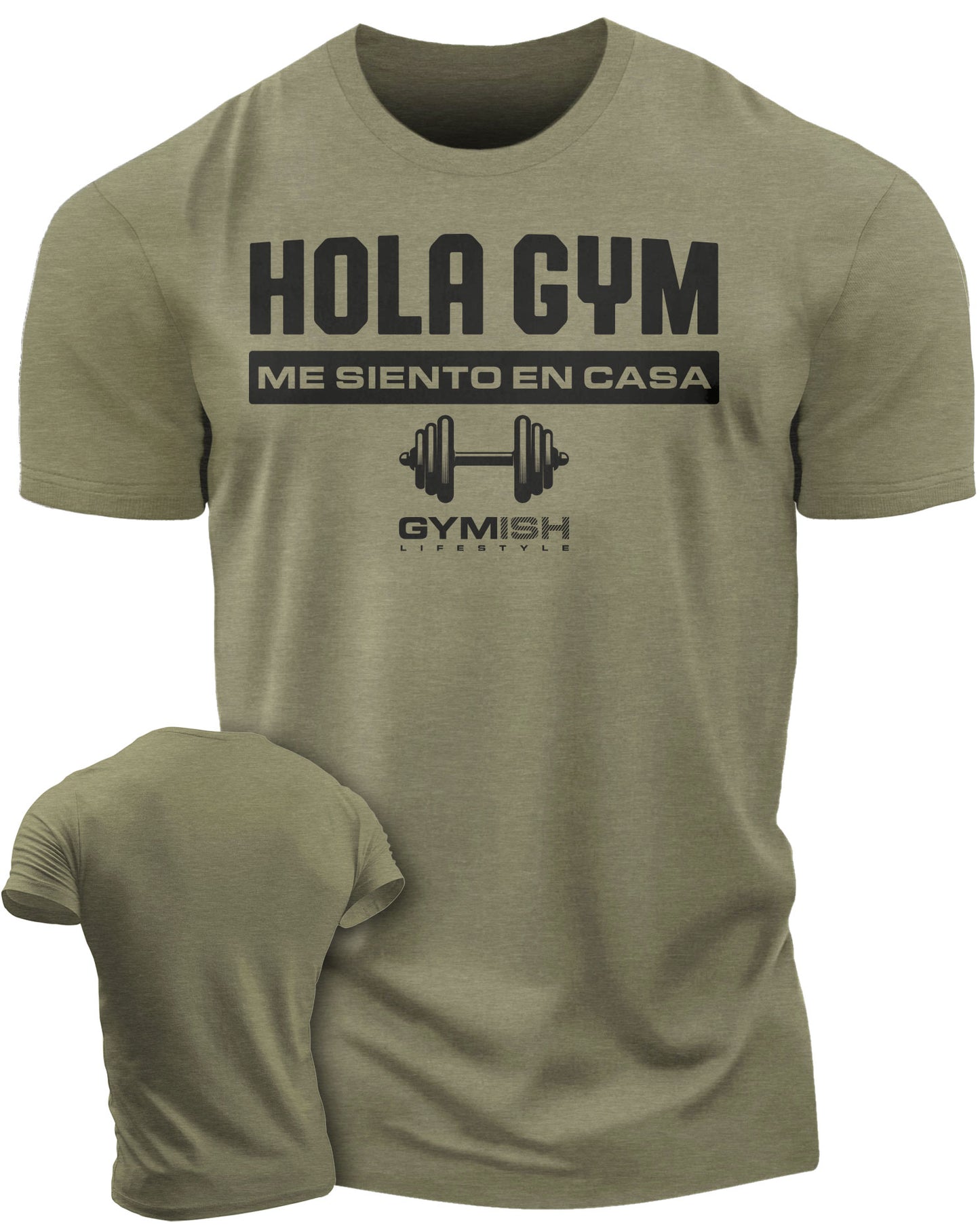 Hola gym, me siento en casa Workout Gym T-Shirt Funny Gym Shirt for Men Camiseta de gimnasio de entrenamiento