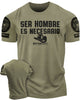 Ser hombre es necesario Workout Gym T-Shirt Funny Gym Shirt for Men Camiseta de gimnasio de entrenamiento