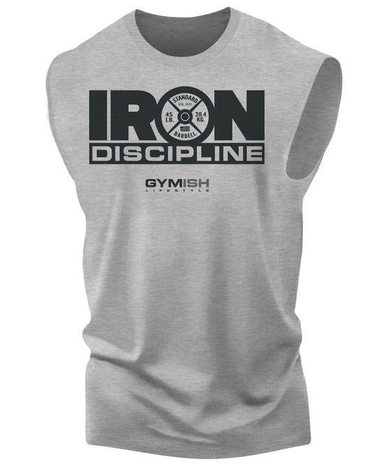 079. Iron Discipline Funny Workout Muscle Tank Top for Men