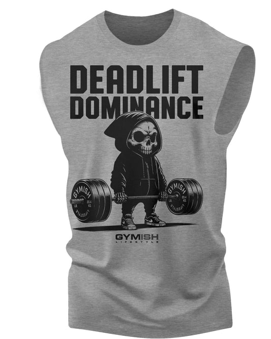 095. Deadlift Dominance Funny Workout Muscle Tank Top for Men