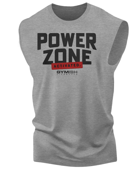 150. Activated Workout Funny Muscle Tank Top for Men Heather Grey T-Shirt GYMISH LIFESTYLE