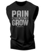 126. Pain for Grow Workout Funny Muscle Tank Top for Men
