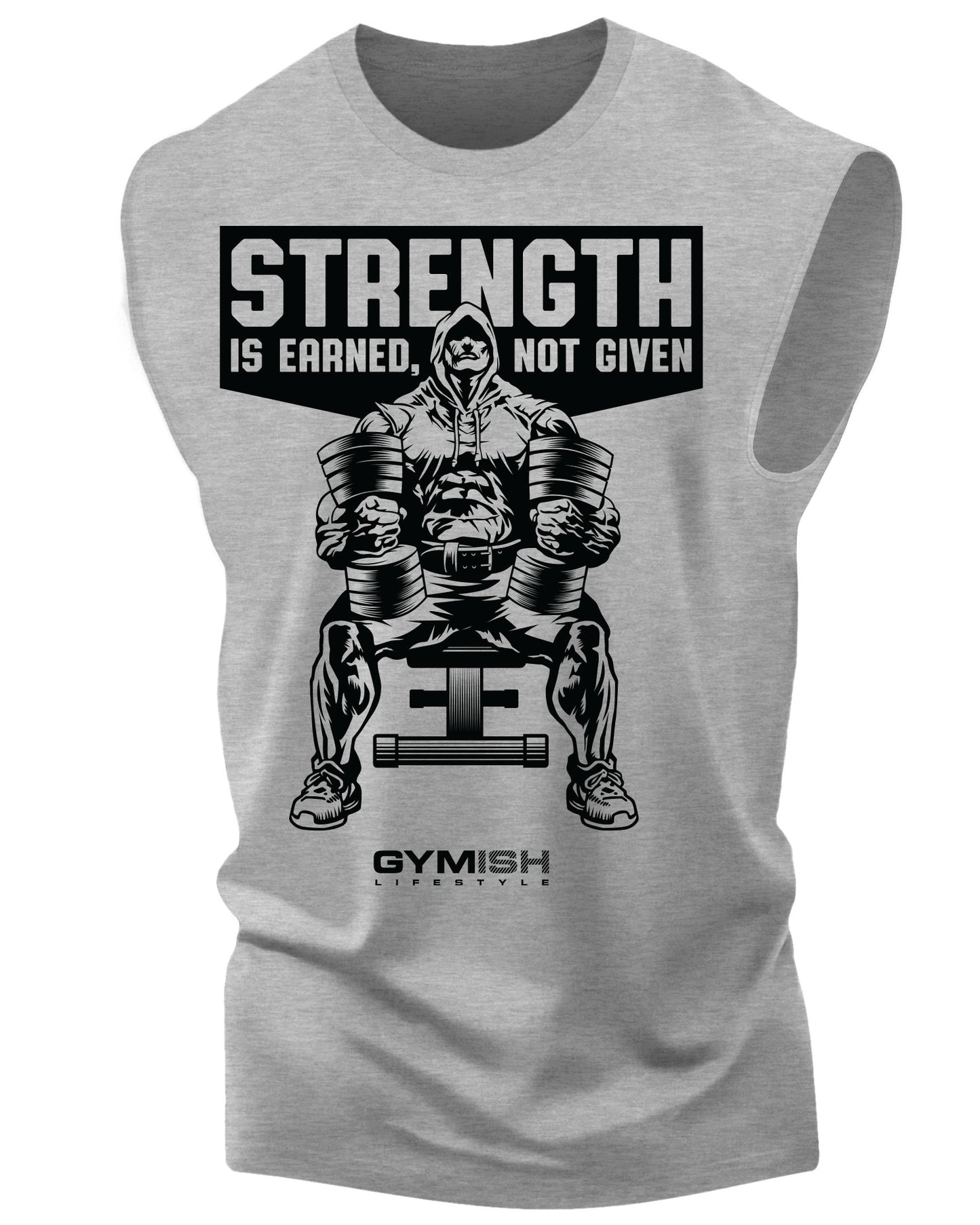 Strength Is Earned, Not Given Muscle Tank Top, Sleeveless Workout Shirt, Lifting Shirt, Gym Shirt