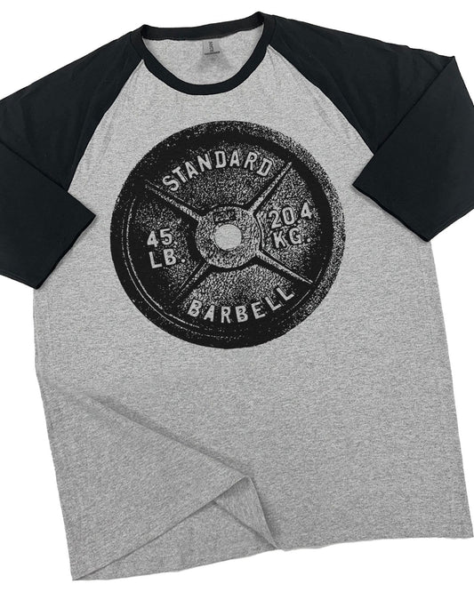 001. RAGLAN Deadlift Funny Workout Gym T-Shirt for Men T-Shirt Grey T-Shirt GYMISH LIFESTYLE