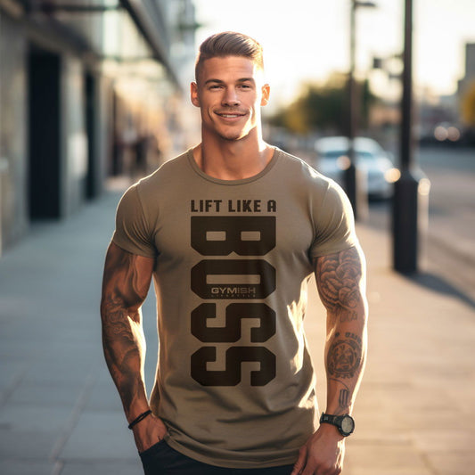 012. Lift Like A Boss Workout T-Shirt - Gymish - - #Gym Shirts# - - #Workout T-Shirts#
