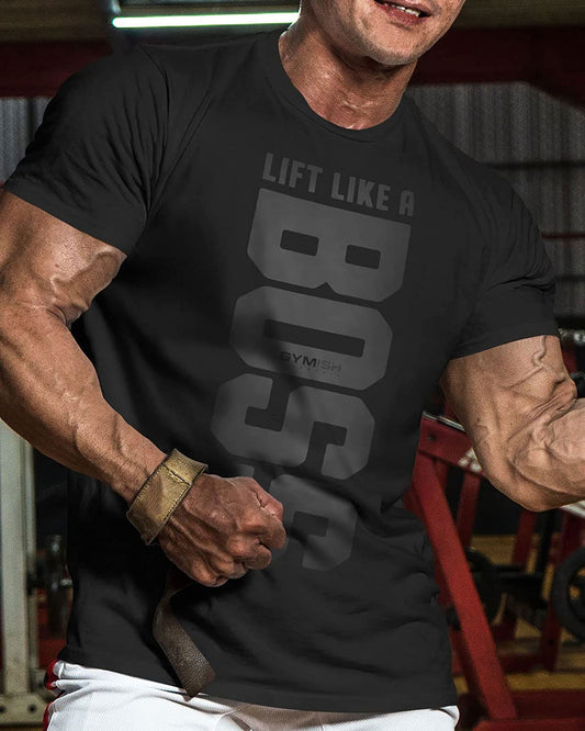 012. Lift Like A Boss Workout T-Shirt - Gymish - - #Gym Shirts# - - #Workout T-Shirts#