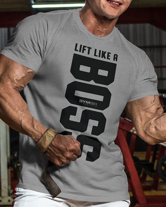 012. Lift Like A Boss Workout T-Shirt - Gymish - - #Gym Shirts# - - #Workout T-Shirts#