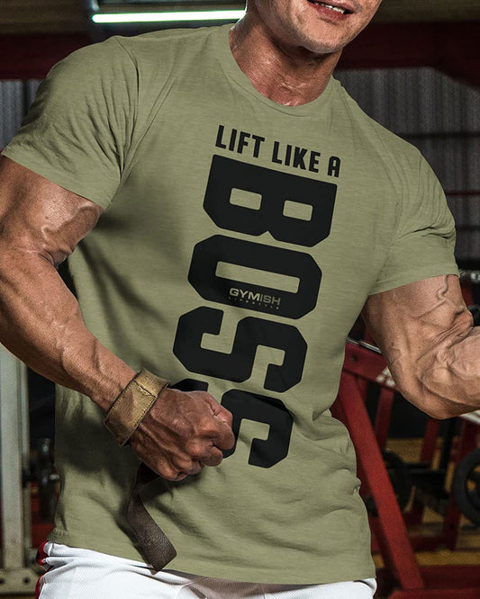 012. Lift Like A Boss Workout T-Shirt - Gymish - - #Gym Shirts# - - #Workout T-Shirts#
