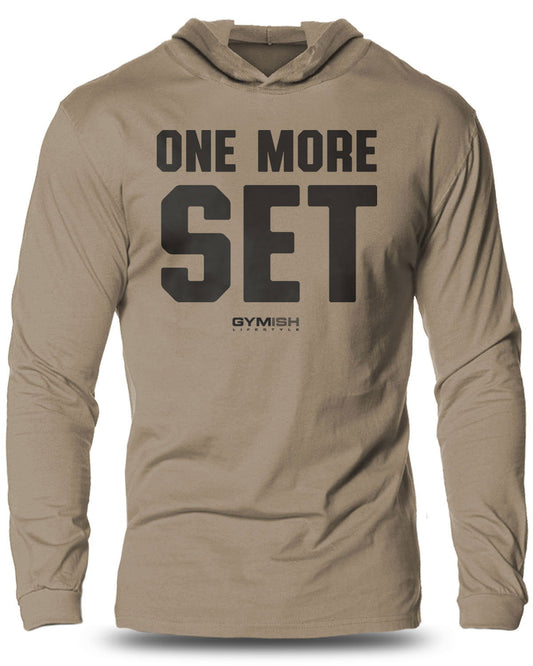 018-One More Set Lightweight Long Sleeve Hooded T-shirt for Men - Gymish - - #Gym Shirts# - - #Workout T-Shirts#