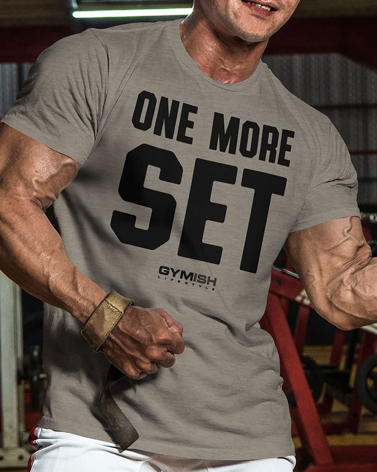 018. One More Set Funny Motivational Workout Gym T Shirt for Men T Shirt Military Green SM
