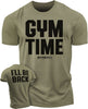 019. GYM TIME - I'll BE BACK Funny Motivational Workout Gym T-Shirt for Men