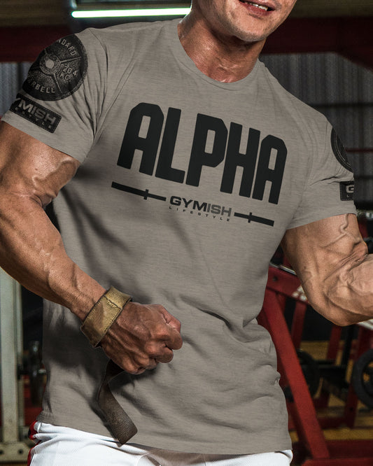 133. Alpha Funny Motivational Workout Gym T-Shirt for Men T-Shirt GYMISH LIFESTYLE