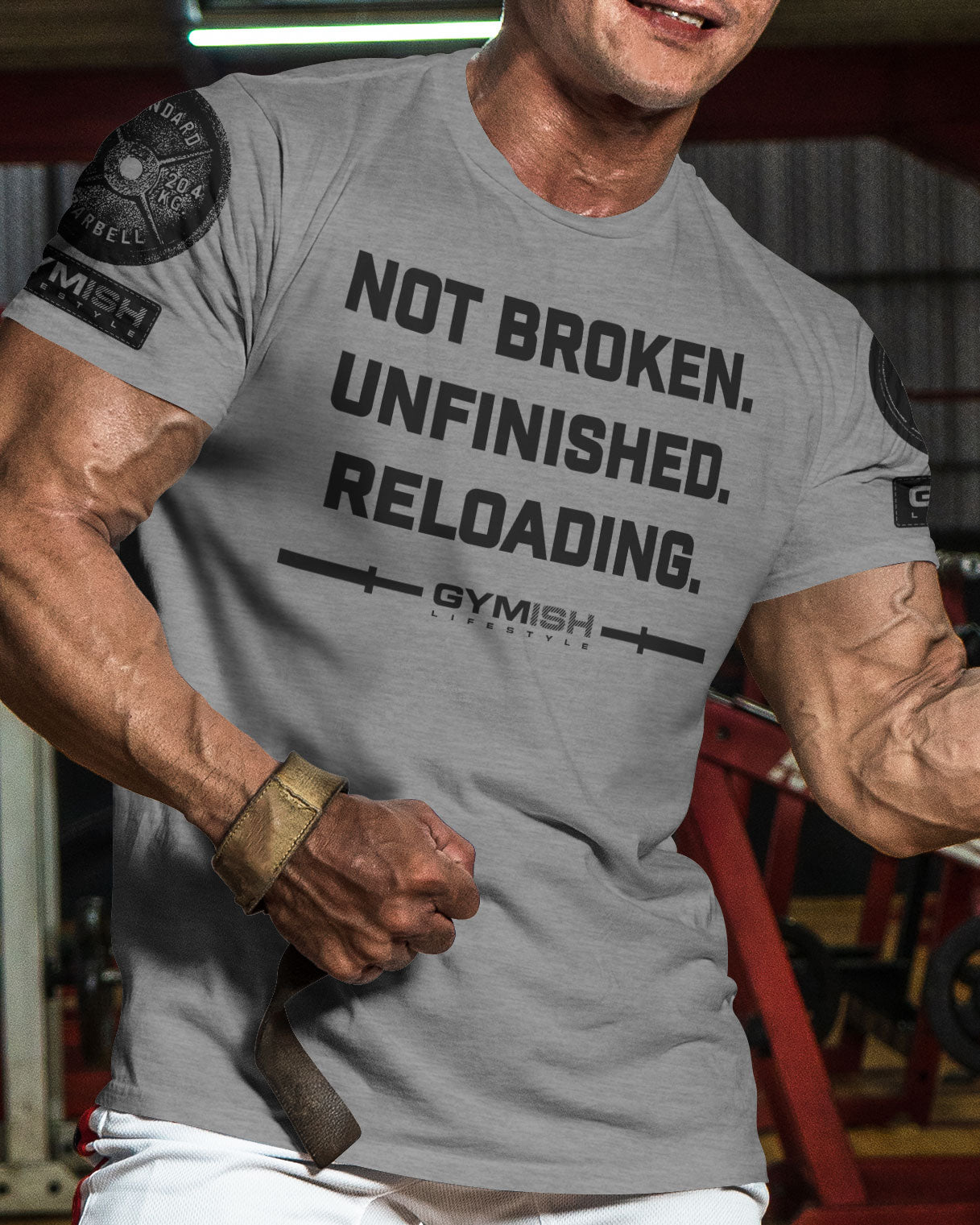 158. Not Broken Funny Motivational Workout Gym T-Shirt for Men T-Shirt GYMISH LIFESTYLE