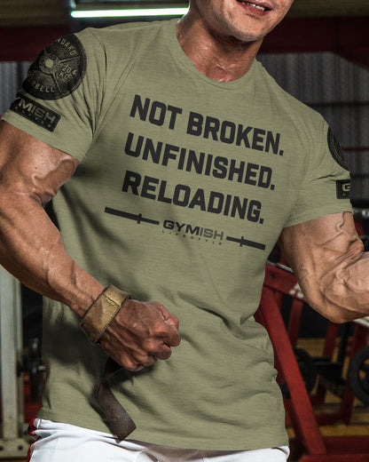 158. Not Broken Funny Motivational Workout Gym T-Shirt for Men T-Shirt GYMISH LIFESTYLE