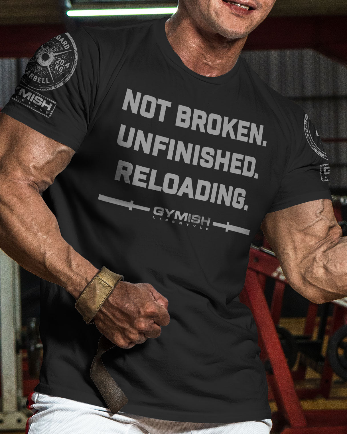 158. Not Broken Funny Motivational Workout Gym T-Shirt for Men T-Shirt GYMISH LIFESTYLE