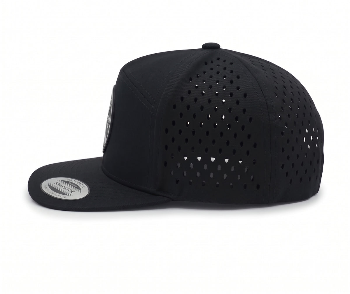 GYMISH Weightplate Gym Hat for Men, Weight Plate Patch Snapback, 6 Panel Laser Vented Workout Cap