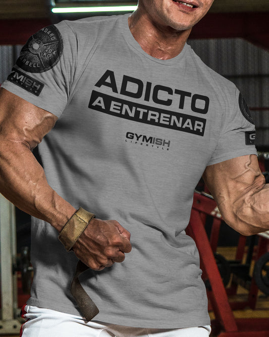 Adicto a entrenar Workout Gym T-Shirt Funny Gym Shirt for Men Camiseta de gimnasio de entrenamiento T-Shirt GYMISH LIFESTYLE