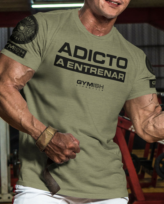 Adicto a entrenar Workout Gym T-Shirt Funny Gym Shirt for Men Camiseta de gimnasio de entrenamiento