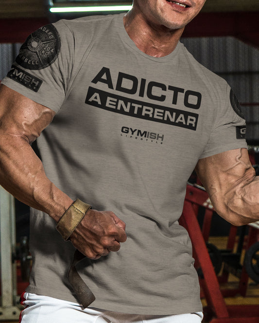 Adicto a entrenar Workout Gym T-Shirt Funny Gym Shirt for Men Camiseta de gimnasio de entrenamiento T-Shirt GYMISH LIFESTYLE