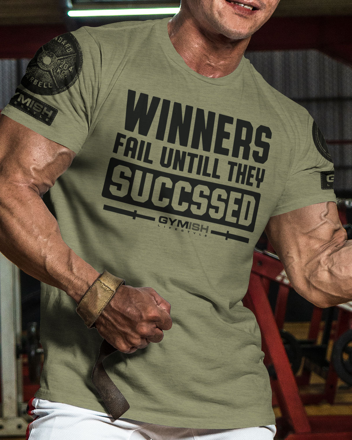 116. Winners Fail Funny Motivational Workout Gym T-Shirt for Men T-Shirt GYMISH LIFESTYLE