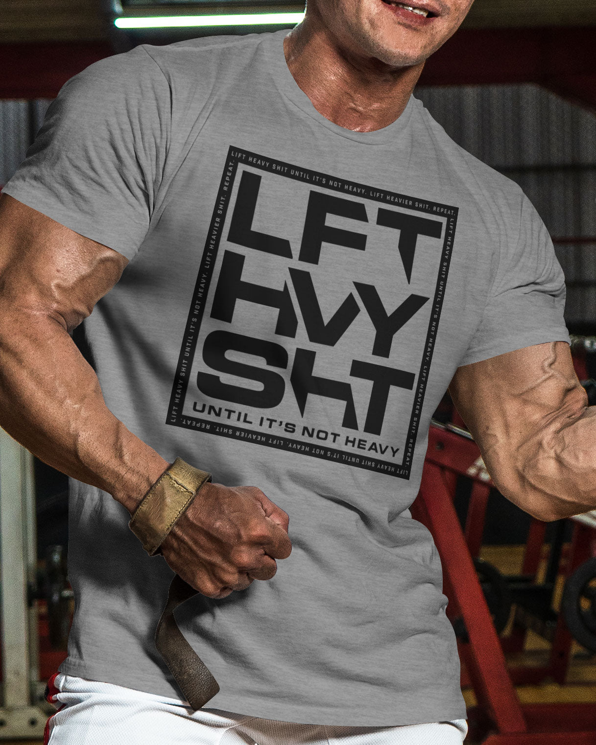 119. Lift Heavy SHT Funny Motivational Workout Gym T-Shirt for Men T-Shirt GYMISH LIFESTYLE