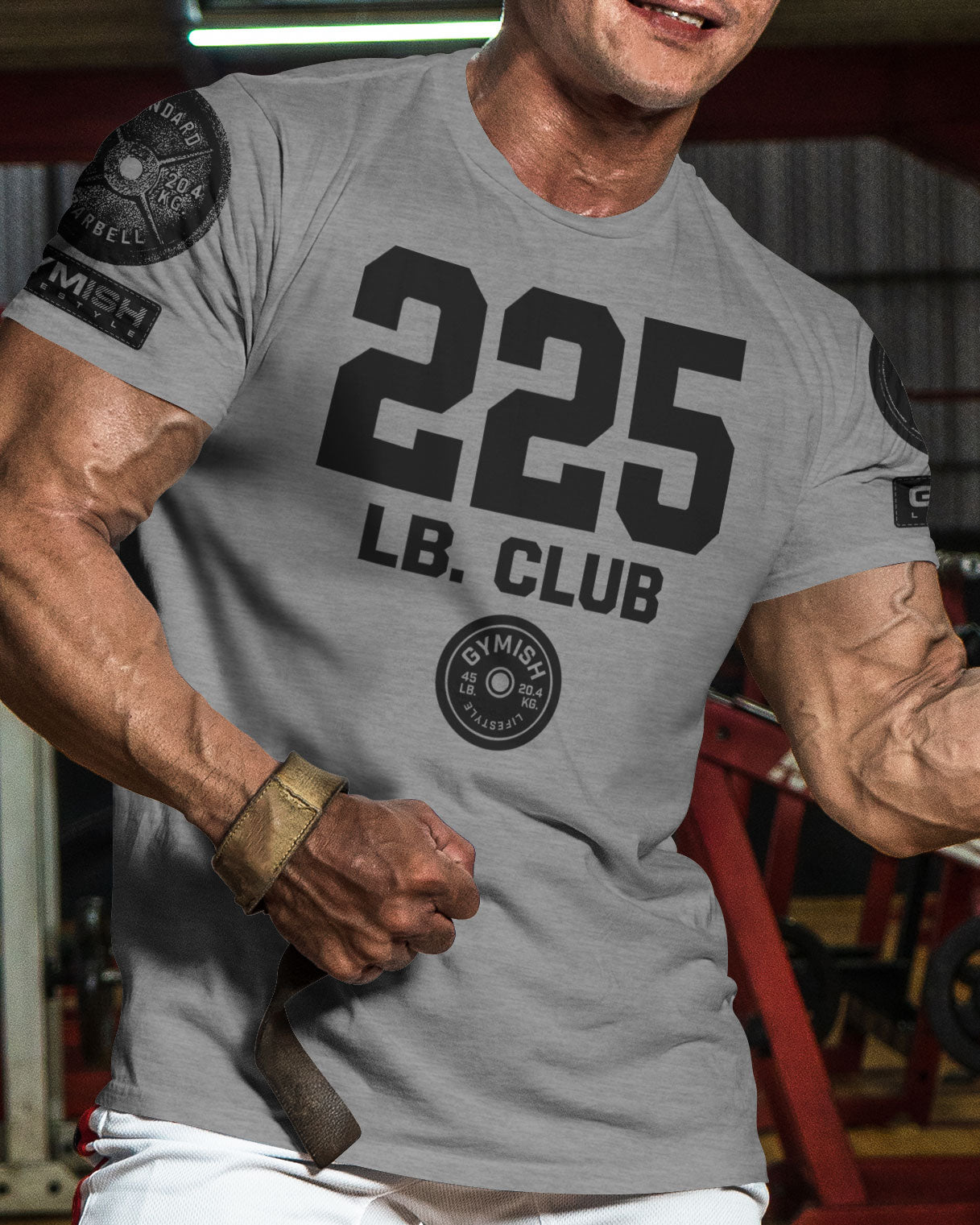 152. 225 Club Funny Motivational Workout Gym T-Shirt for Men T-Shirt GYMISH LIFESTYLE