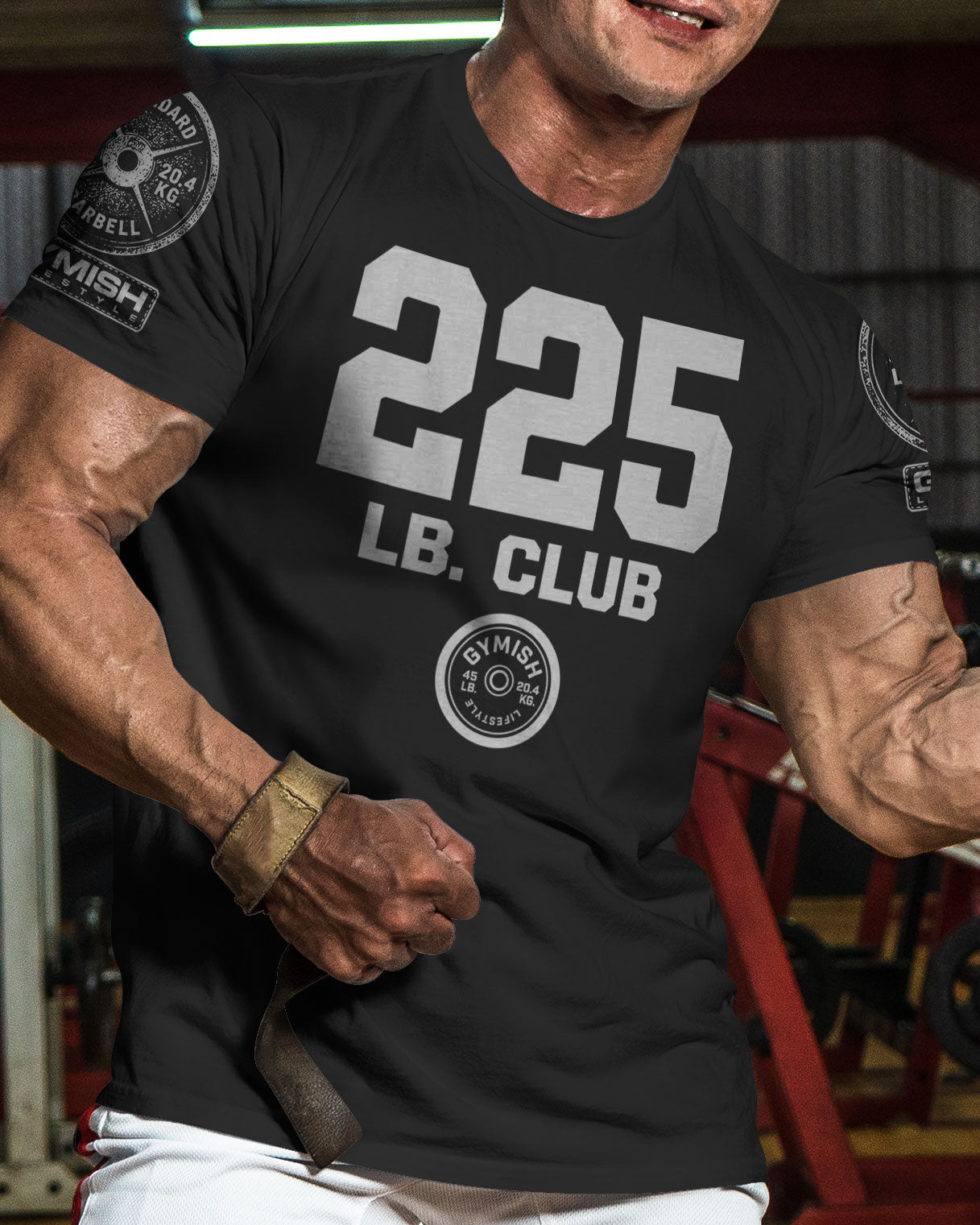 152. 225 Club Funny Motivational Workout Gym T-Shirt for Men T-Shirt GYMISH LIFESTYLE
